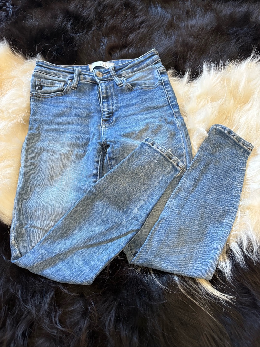 KanCan High-Rise Slim Jeans in Light Blue Wash